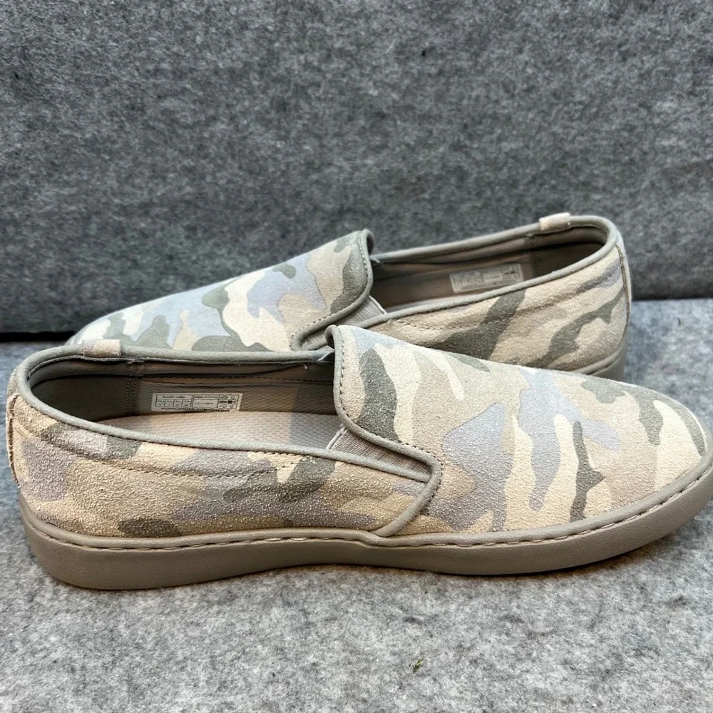 Vionic Slip On Suede Sneakers Camo‎ Print Casual Comfort Shoes Women's Size 9